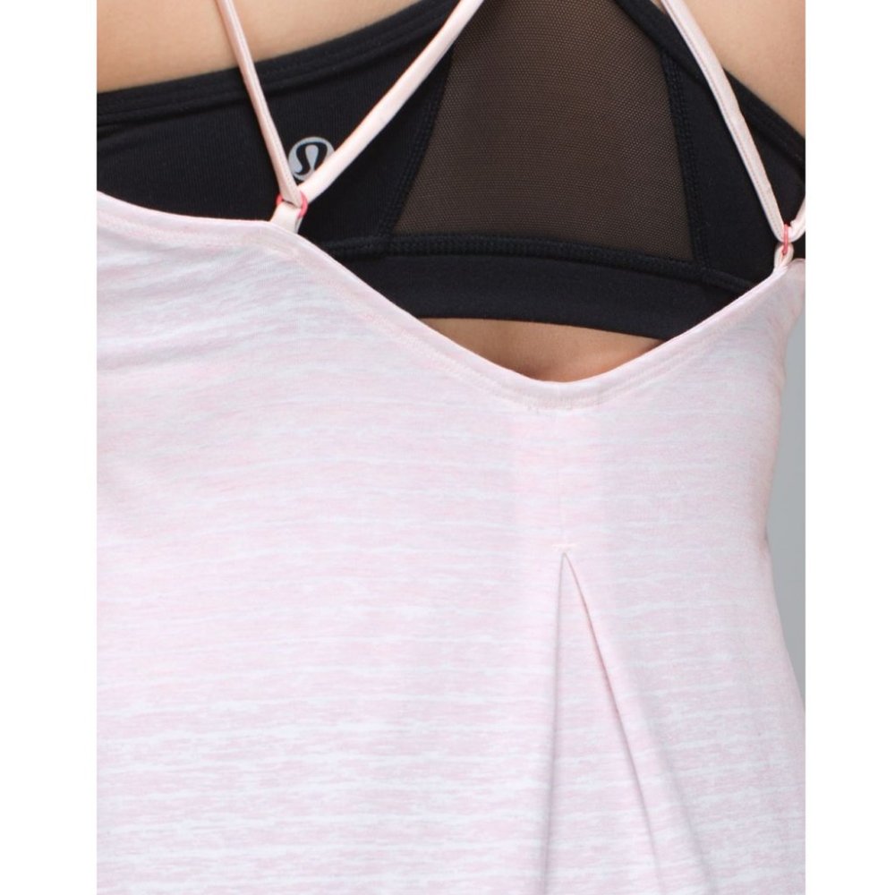 Lululemon Breezy Tank in Parallel Stripe Heathered Parfait Pink - Picture 5 of 10